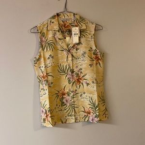 Tommy Bahama Sunrise Sail Sleeveless Camp Top Size XS